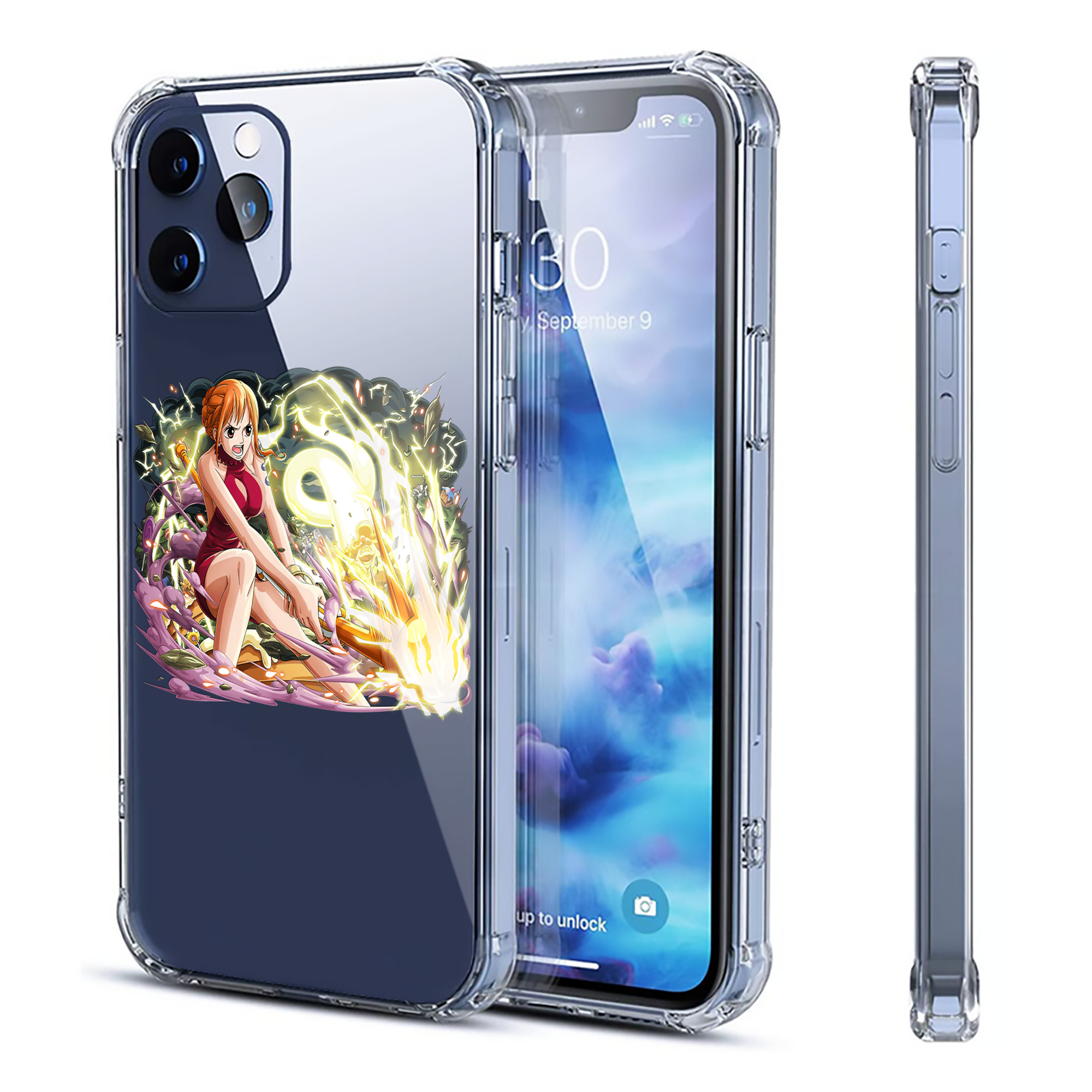 （画像用） ワンピース ナミ ONE PIECE Nami 【iPhone 12シリーズ対応】透明スマホケース（クリアソフトケース）